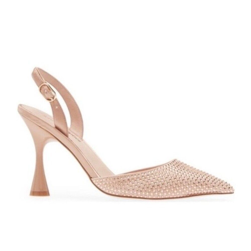 Jeffrey Campbell Blush Pink Studded Slingback Heels
